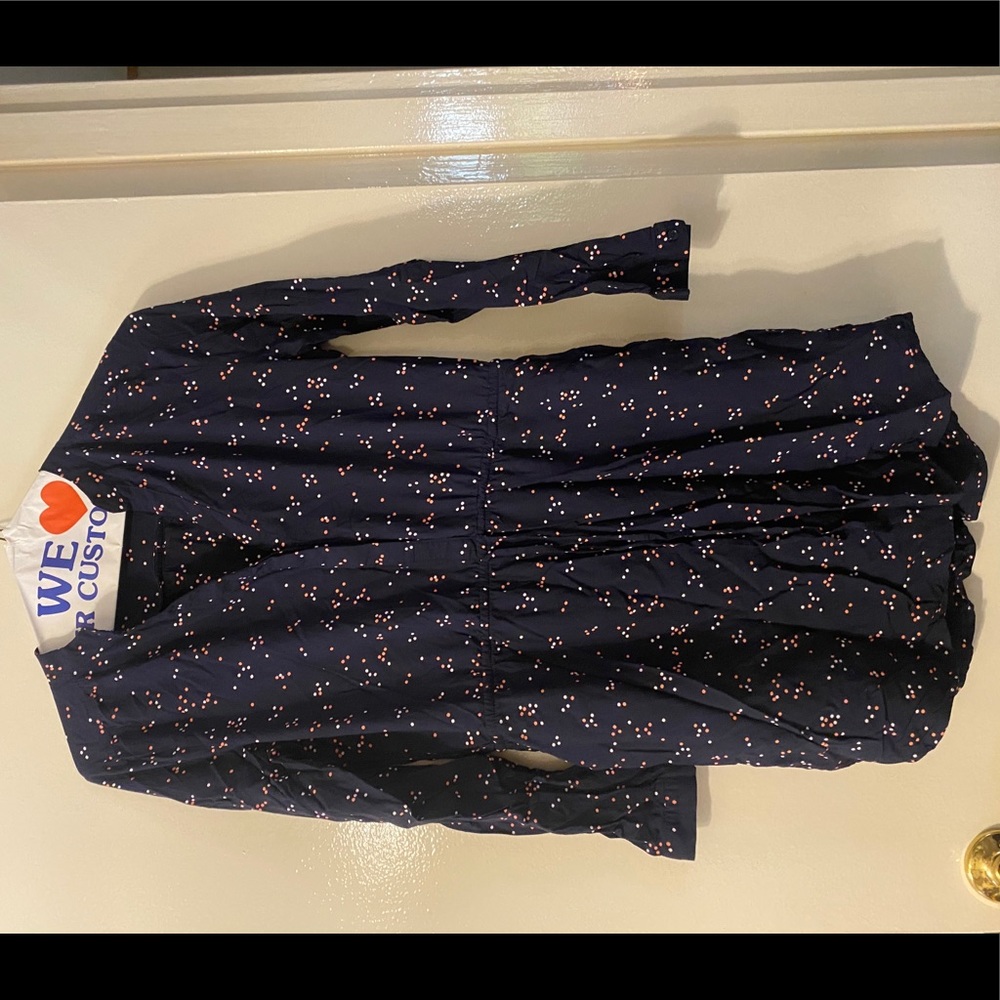 GAP navy, pink & white 3/4 sleeved dress